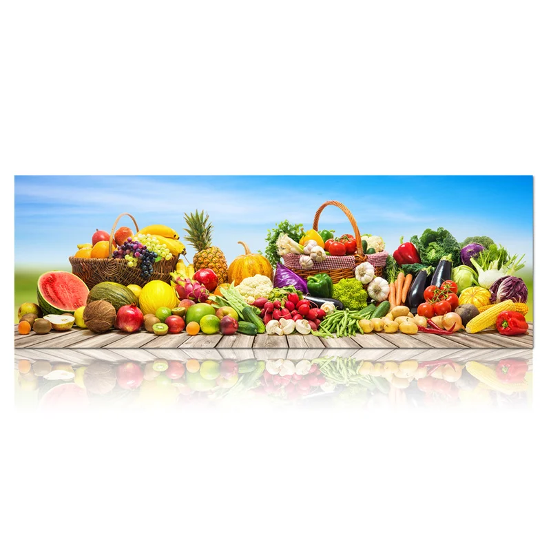 Various Fruits and  Vegetables Poster Wall Art Canvas Print Painting 1 Piece Food Home Decor HD Painting for Room Decoration