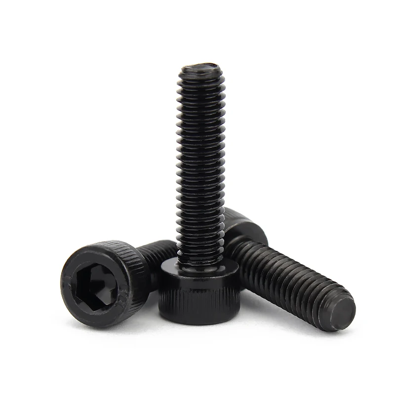 Aço inoxidável Hex Allen Socket Cap Cabeça Parafuso, Grau Preto, 12,9 Parafusos Metric, DIN912, M1.6, M2, M2.5, M3, M4, M5, M6, M8 x L, 5-50Pcs