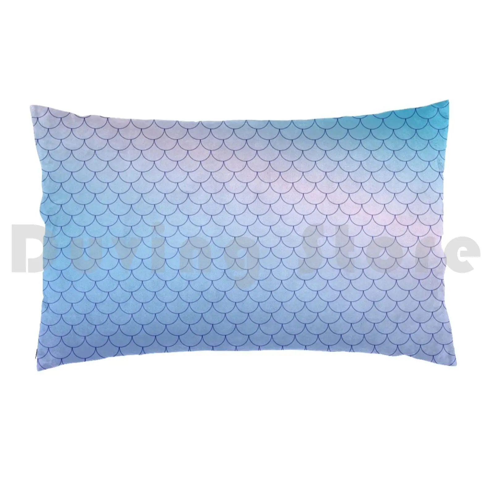 Mermaid Scales Pillow Case 20*30 Inch Mermaid Mermaid Scales Fantasy Pattern Pastel Vibes Fun Kids