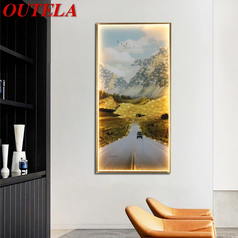 

OUTELA Wall Lamps Boat Figure Modern LED Sconces Rectangle Mural Light Creative Home For Aisle