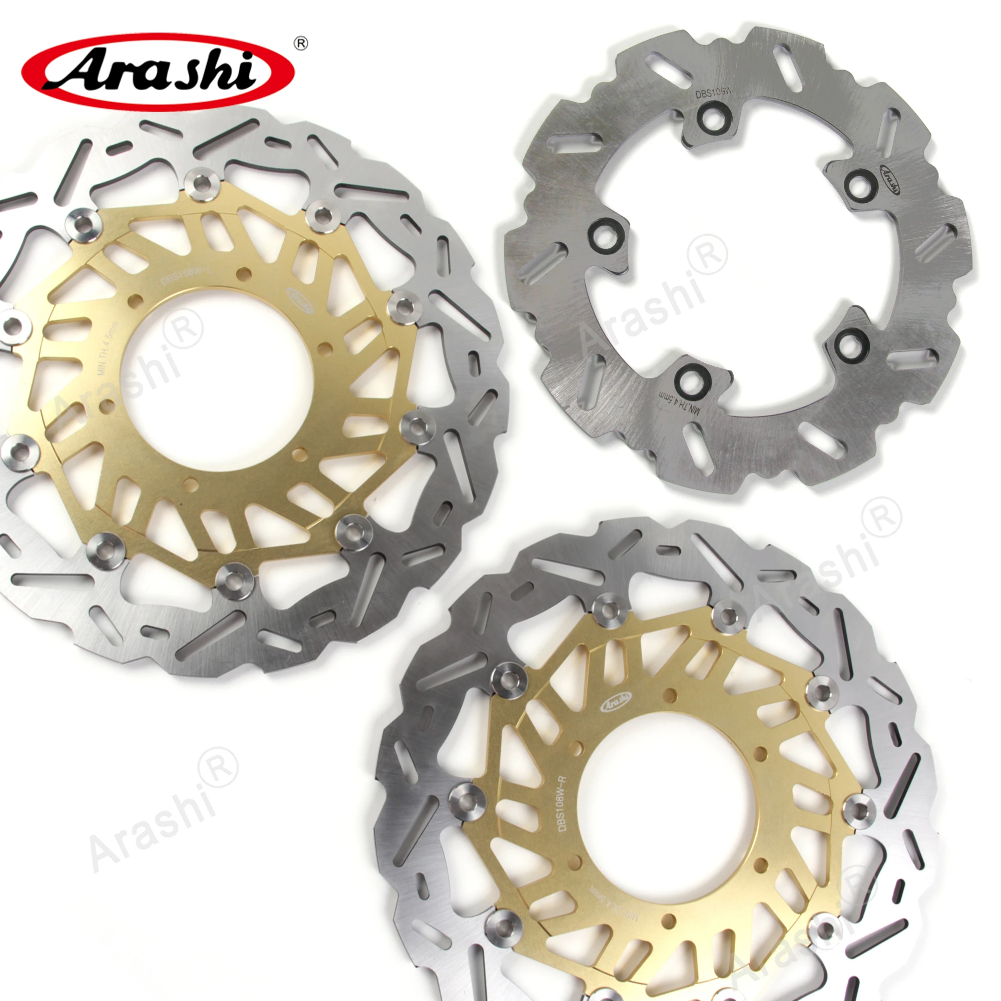 

ARASHI CNC Front Rear Brake Discs Brake Rotors For SUZUKI GSX-R 1000 R 1000 2017 2018 2019 GSXR1000R GSXR-R1000 Floating Disk