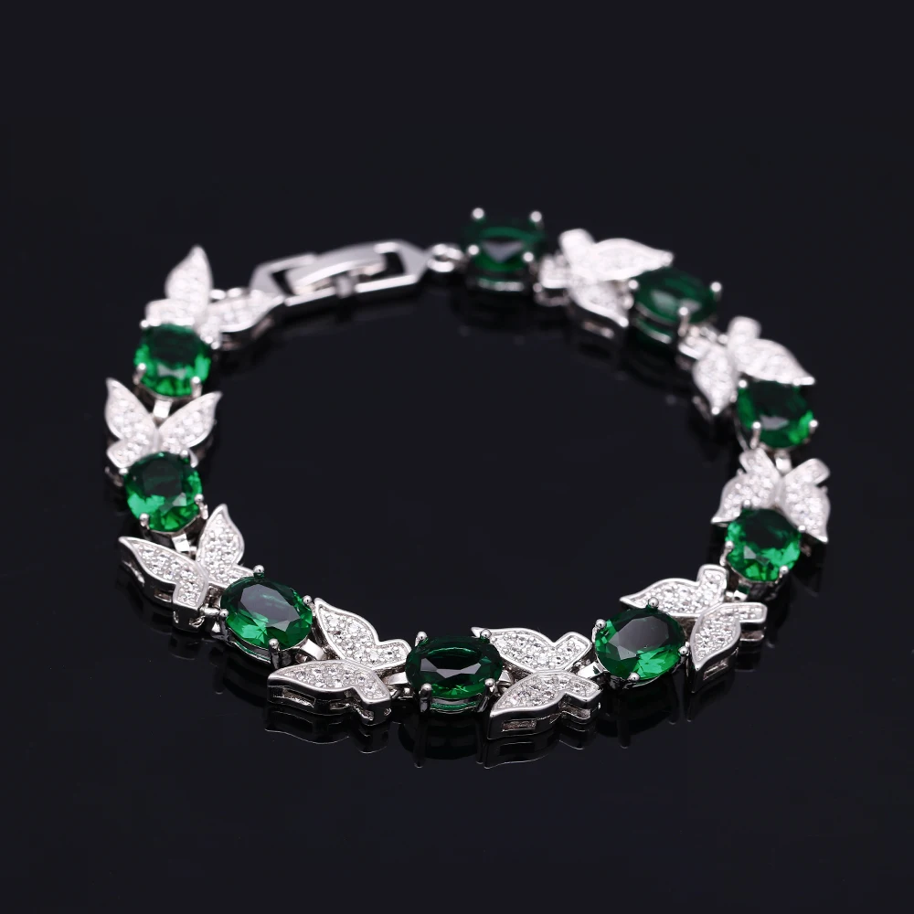 New Luxury Butterfly Bracelets For Women Aquamarine S925 Silver Charm bracelets Party Anniversary Gifts Fashion Jewelry