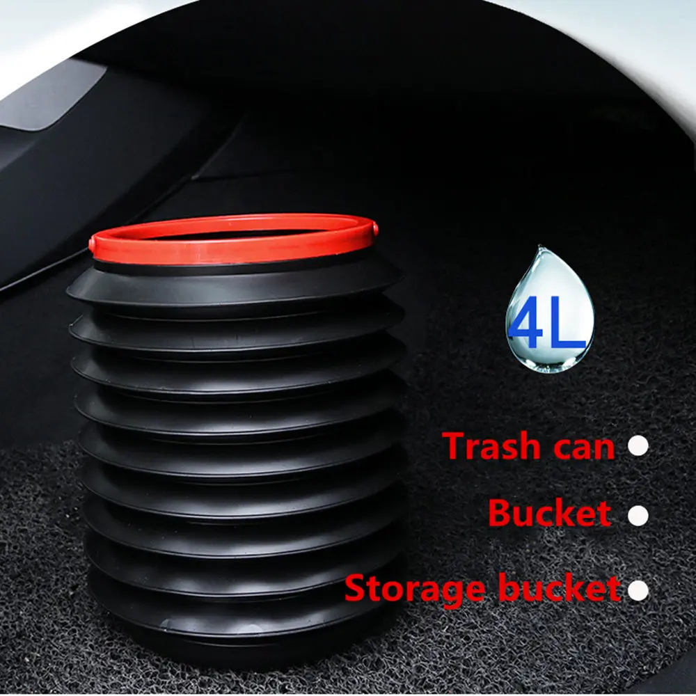 Car Foldable Trash Can Bin For Subaru Forester Outback Legacy Impreza XV BRZ VIZIV LEVORG Ascent Exiga