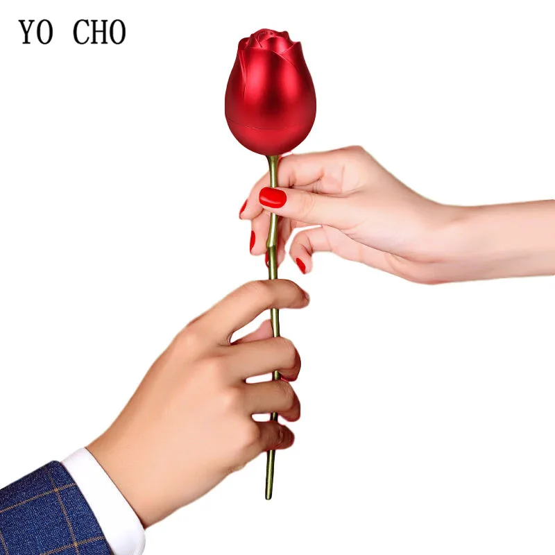 Creative simulation flower rose metal rose jewelry box confession gift box home decoration girlfriend gift