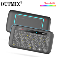 H20 Mini Wireless Keyboard Backlight Touchpad Air Mouse IR Leaning Remote Control for Andorid Box Smart TV Windows PK H18 Plus