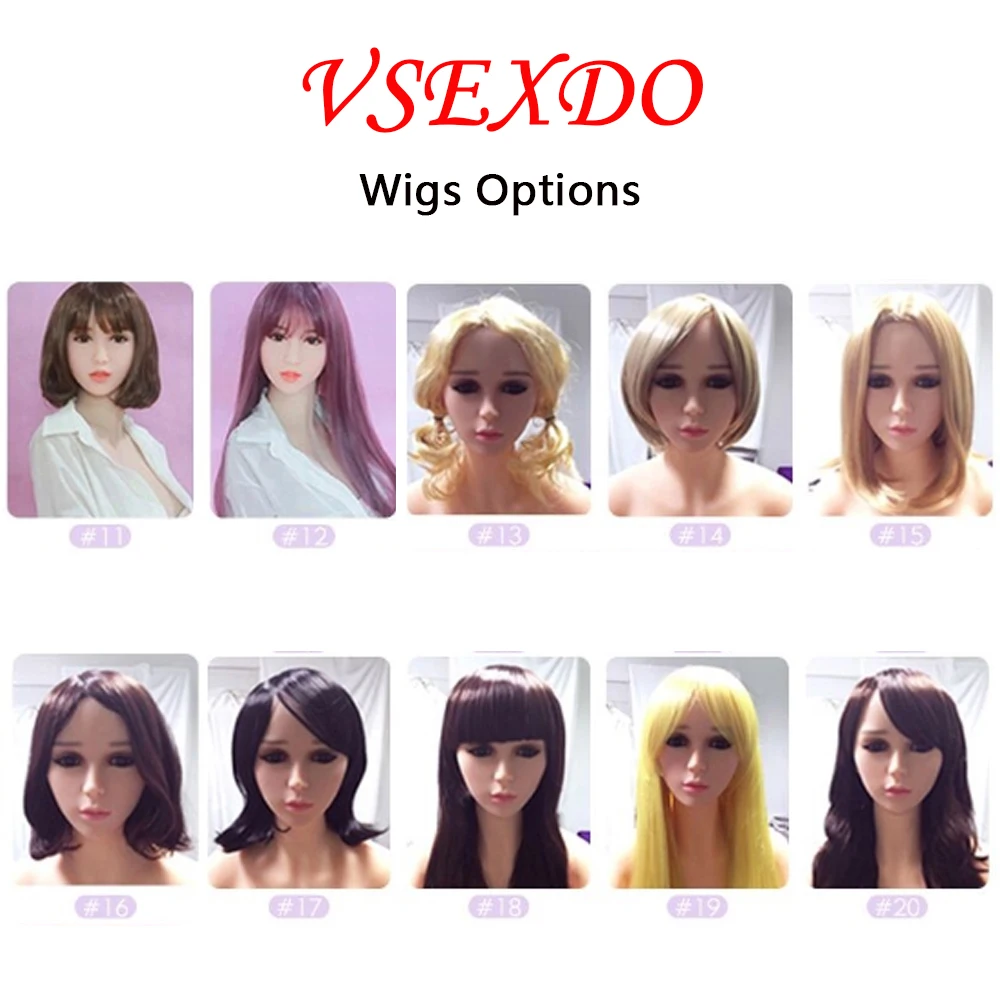 Wig for Sex Dolls 135cm-175cm Sex Doll Wig Accessories Real Silicone TPE Love Dolls Sex Toys Lifelike Different Style Color Hair