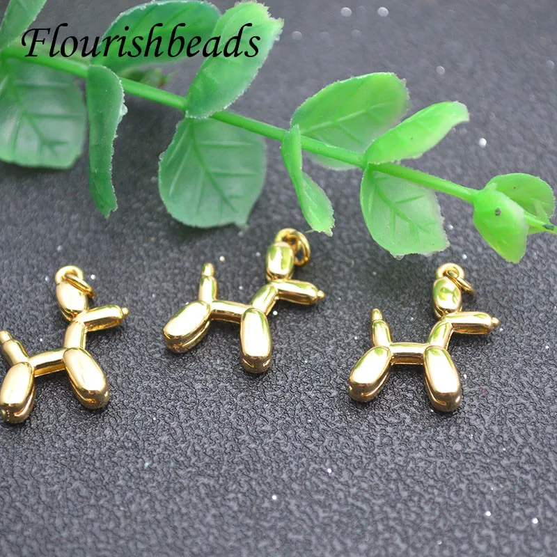 20Pc Newest Cute Metal Dog Puppy Necklace Fashion Gold Enamel Pendant Jewelry Unisex for Gift Party