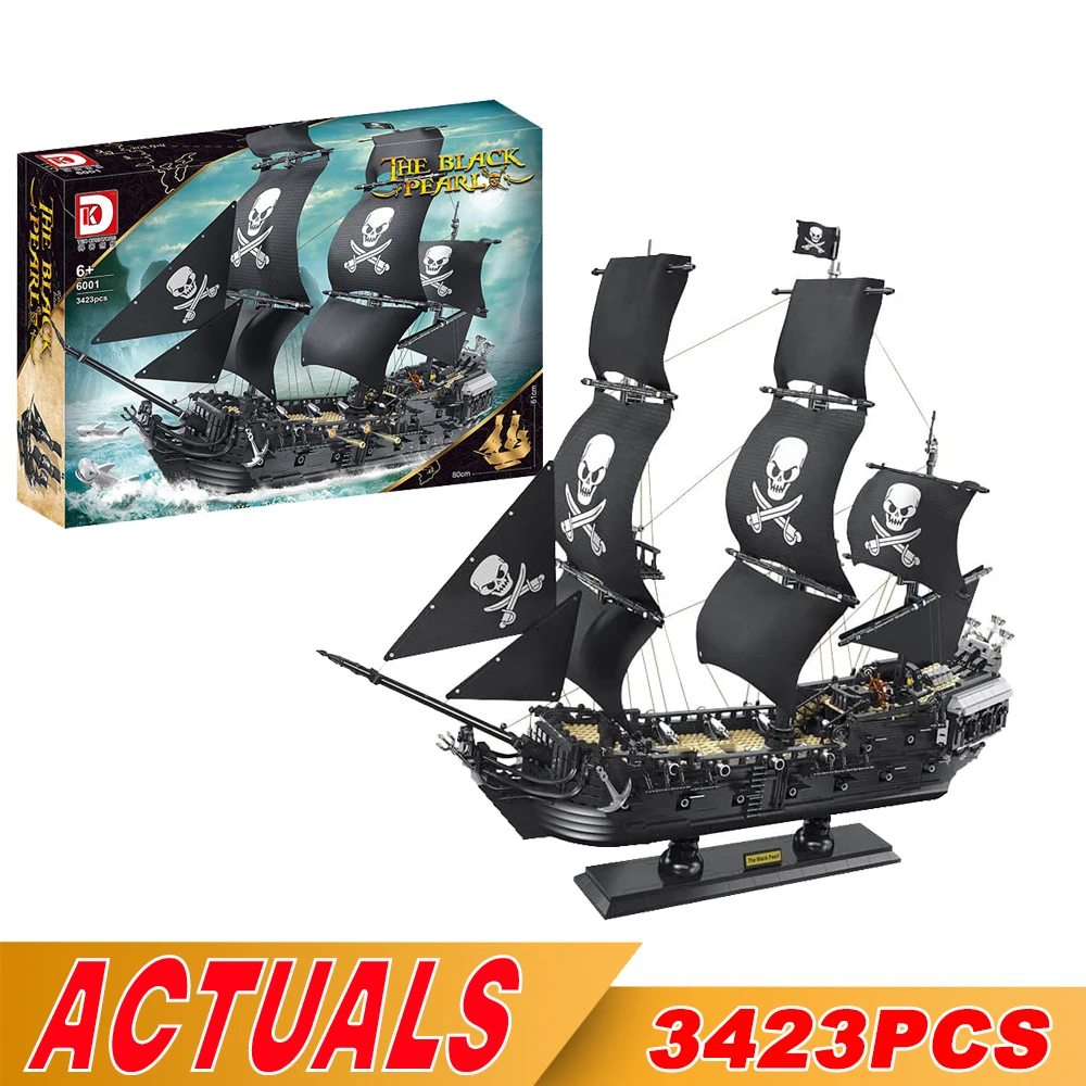 

Creative Expert Ideas Pirate Ship The Caribbean Black Pearl Sailboat Pirate Ship Model Building Blocks Bricks Toys Kids Gifts