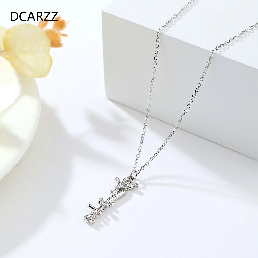 DCARZZ الأبهر قلادة قلادة الطبية الفضة مطلي العصرية القوطية المختنق قلادة هدية للمجوهرات معاطف للأطباء والممرضات