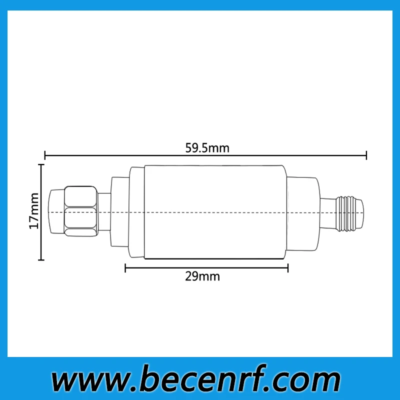 Free Shipping DC-4GHz 5 Watt BNC Male to Female RF Fixed Attenuator 50Ohm BNC Type Connector for test