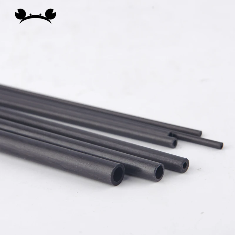 5pcs 2mm/3mm/4mm/5mm/6mm Hollow Carbon Fiber Tube Carbon Rod for Kite RC Plane Aeromodelling Material Helicopter Pipe 200/400mm