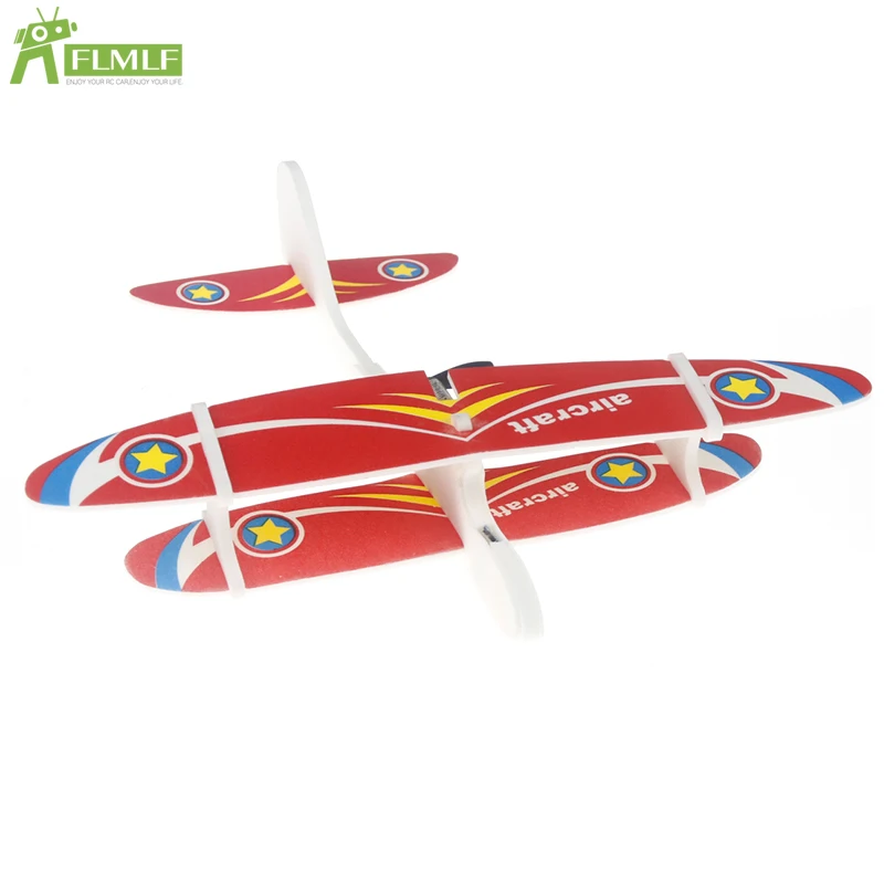 Hand Throw Small Plane DIY Flight Toy for Age Limit:3 Years Old and Above Children Foam Plane Toys Game