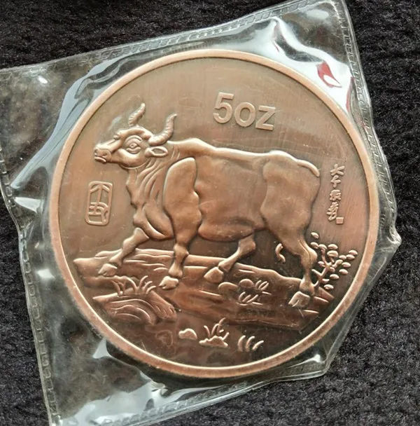 

Chinese Rare Collections cattle statue Commemorative coins