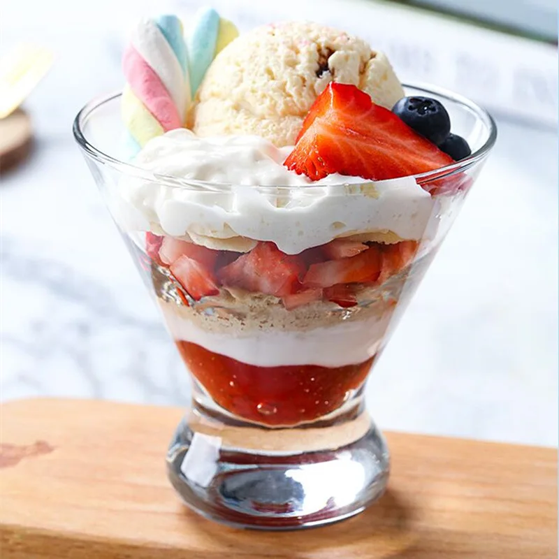 

Thick Nordic Crystal Ice Cream Cup, Salad Dessert, Dessert, Mousse, Smoothie, Yogurt, Fruit, Home Restaurant, Dining Table