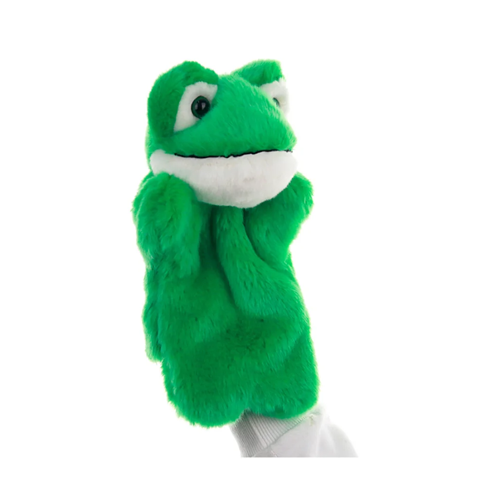 Kinder große Augen grüner Frosch Handpuppe ausgestopft Plüsch tier