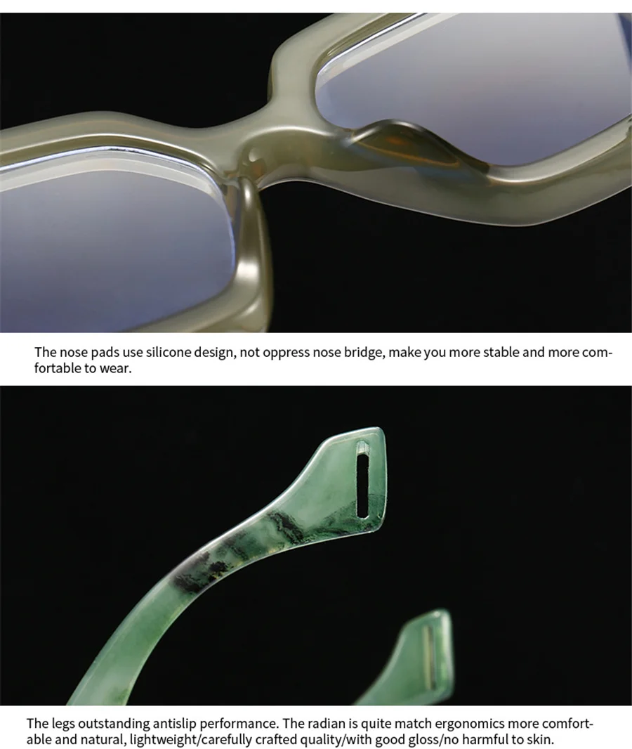 Neue Fashion Square Frauen Brille Rahmen Luxus Klar Anti-Blu-Ray Frühling Scharnier Breite Beine Brillen Männer Optische Polygon rahmen – Detail 21