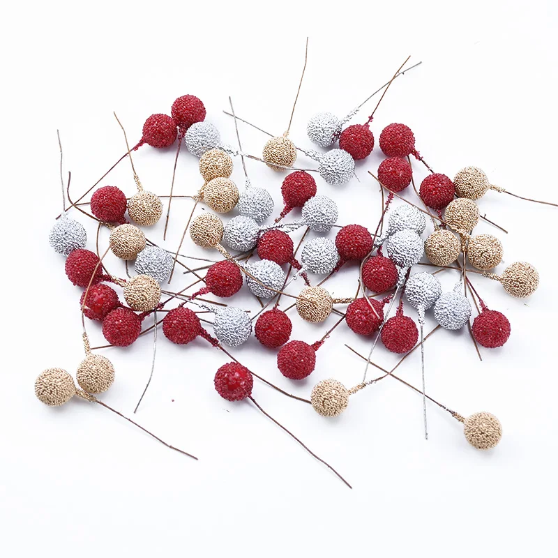 50/100 قطعة الاصطناعي بولي ايثيلين الكرز الفواكه الزفاف الديكور الزهور إكليل عيد الميلاد غرفة المنزل ساحة لتقوم بها بنفسك صندوق هدايا الدعائم اكسسوارات #2