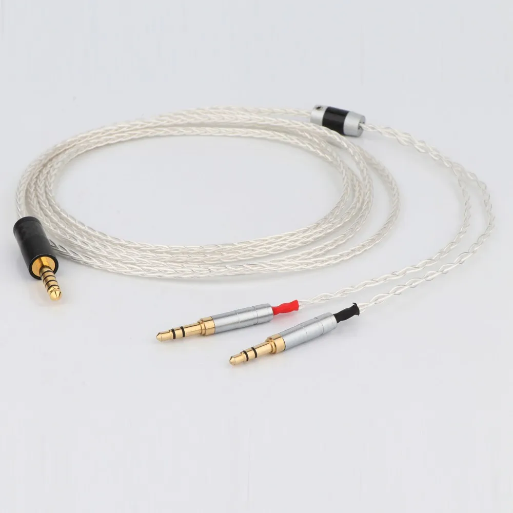 Preffair High-end OCC Silver Plated Headphone Earphone Cable For Denon AH-D600 D7100 Hifiman Sundara Ananda HE1000se HE6se He400