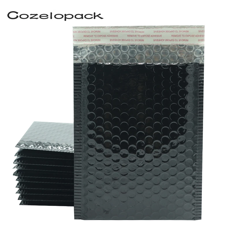 10PCS Black Metallic Padded Mailer Postage Shipping Mailers Clothes Shoes Gift Bags Foil Bubble Shipping Envelopes