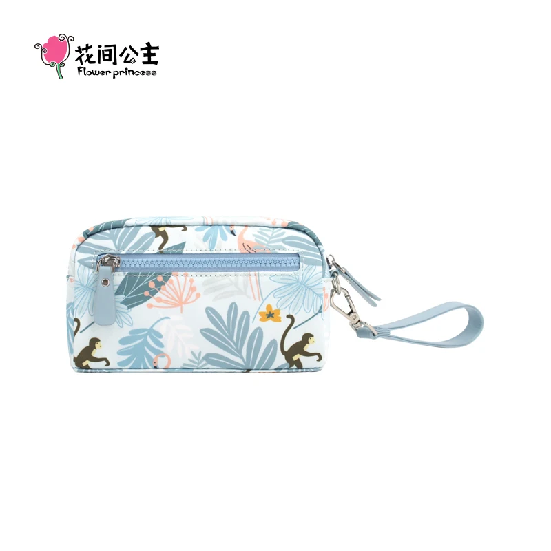 Flower Princess RAIN FOREST DREAM 2024 Summer Autumn New Women\'s Bag Nylon Mini Blue Print Purse Wallet Clutch For Phone Bag