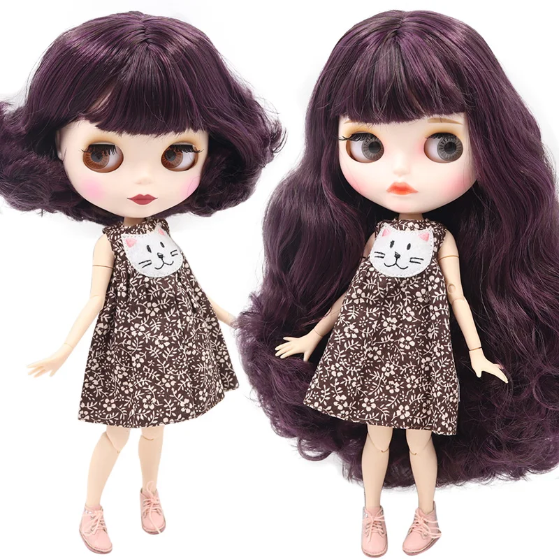 ICY DBS Blyth Custom Doll No.BL135/950 Purple Mix Brown Hair White Skin 1/6 BJD Ob24 Anime Girl