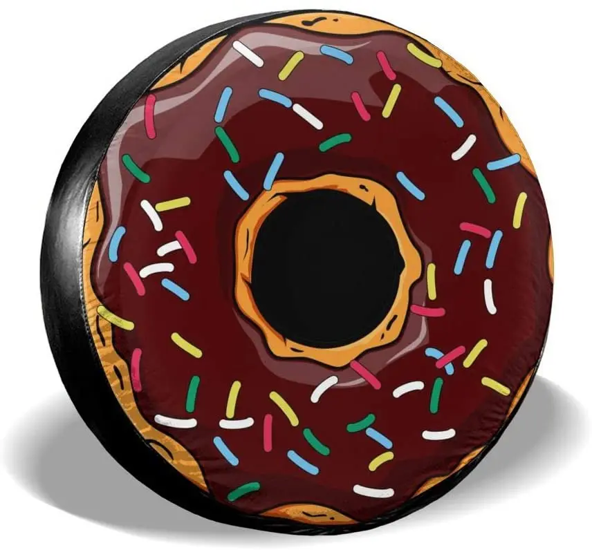 

Foruidea Donut Spare Tire Cover Waterproof Dust-Proof UV Sun Wheel Tire Cover Fit for Car,Trailer, 15 Inch