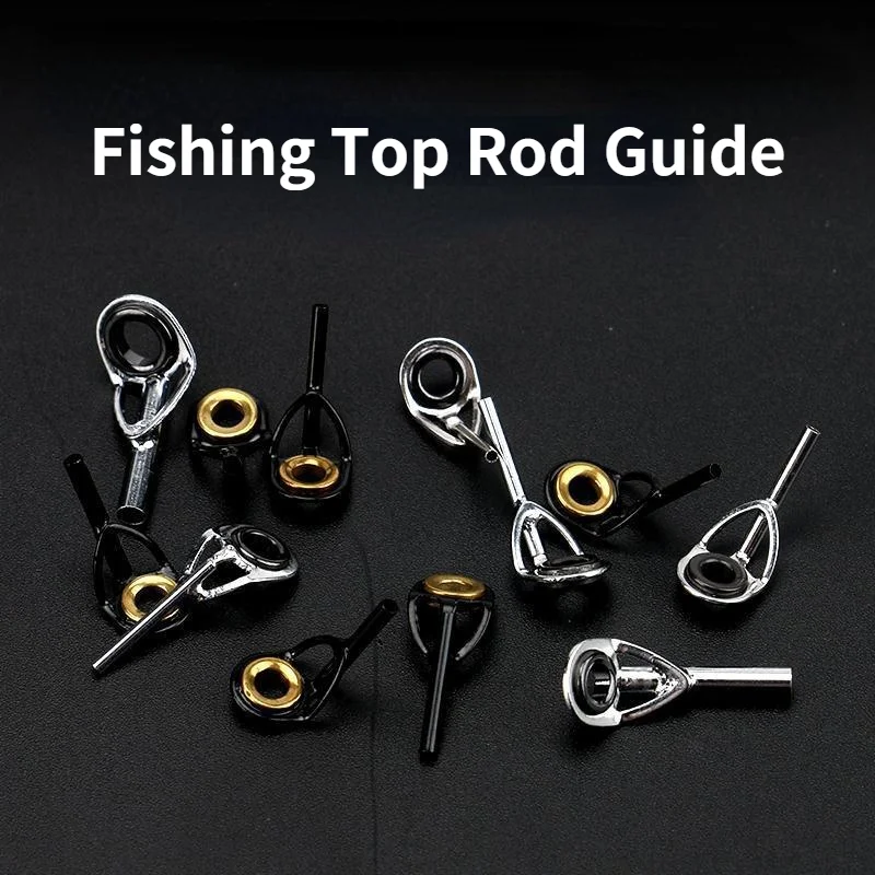 Fishing Top Rod Guide Ring Line Tip 0.9mm-1.6mm Stainless Steel DIY Eye Rings Pole Kit Replacement Accessories Repair casting