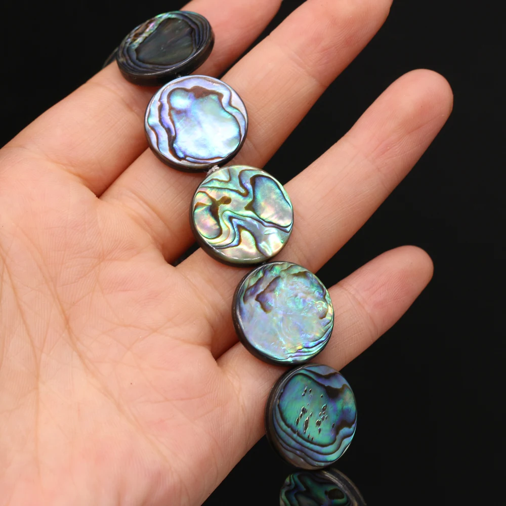 High Quality 5pcs Natural Shell Beads Coin Abalone Shell Loose Beads for Jewelry Making DIY Charms Necklace Bracelet Accessories