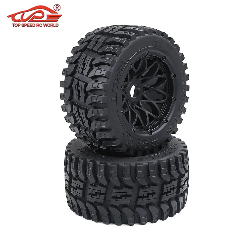 

All-terrain Front and Rear Tire Assembly Kit Fit for 1/5 HPI ROFUN ROVAN KM Mcd Redcat BAJA 5B ss Rc Car Toys Parts