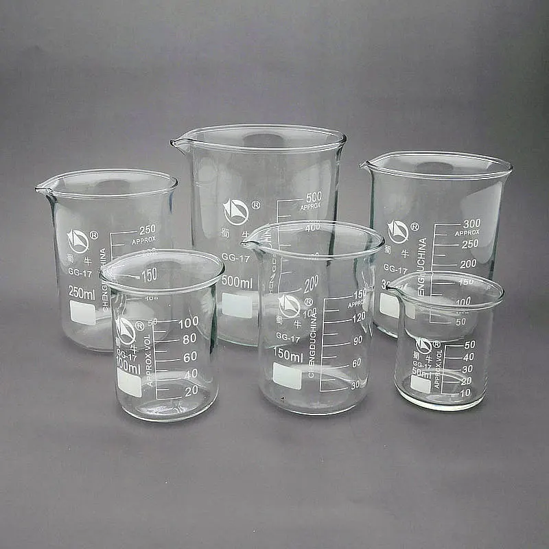 

2pcs/lot 25ml To 1000ml High Borosilicate Glass Beaker Lab Equipment Glass Beakers Measuring