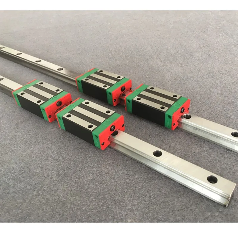 HGR20 HGR15 Linear Guide Rail 2pcs + 4pcs HGH20CA HGW20CC HGH15CA HGW15CA Carriages For CNC Router Engraving