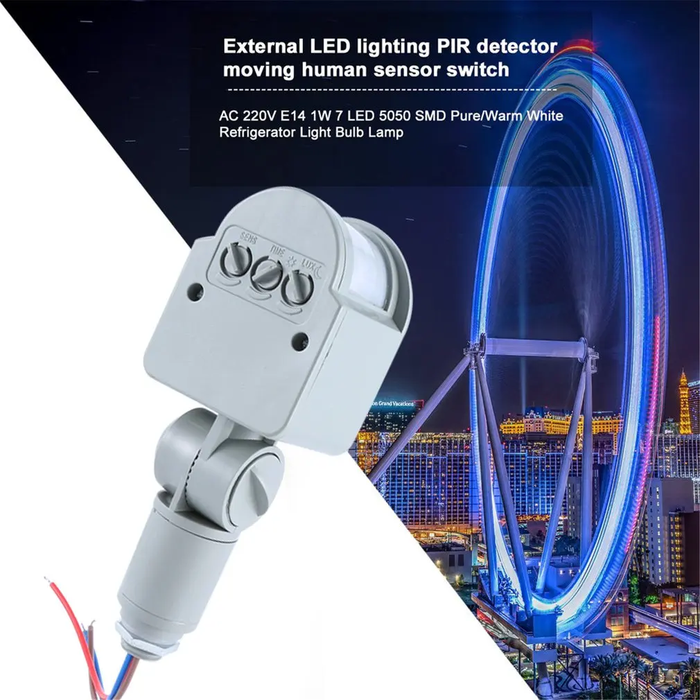 Professionele Home Ac 220V Ir Motion Sensor Light Switch Outdoor Automatische Infrarood Pir Motion Sensor Switch Ontmoette Led Licht