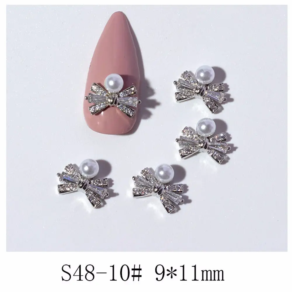 لامعة سحر الزجاج حجر كريستال اللؤلؤ فراشة مجوهرات أظافر أدوات مانيكير DIY مسمار الفن زينة القوس مسمار الراين #1