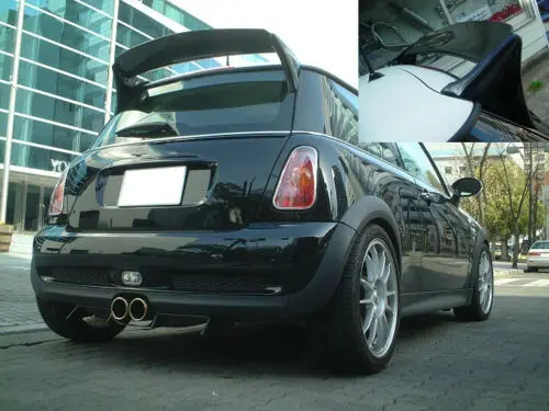 For Mini R50 R53 Mini Cooper AQR Style Carbon Glossy Rear Spoiler Roof Wing Exterior accessories kit