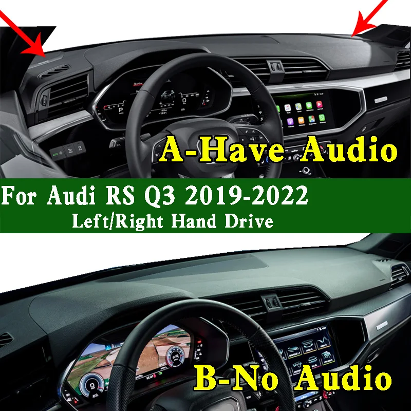 For Audi RS Q3 UK F3N F3B G2N G2B 2019-2025 Dashmat Dashboard Cover Instrument Panel Protective Pad Anti-Dirt Proof Dash Mat