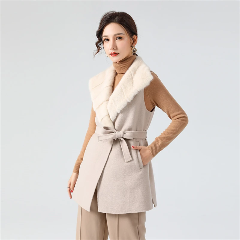 Aorice-Parka de piel de visón Natural para mujer, chaqueta de invierno, Z20137, novedad de 2020