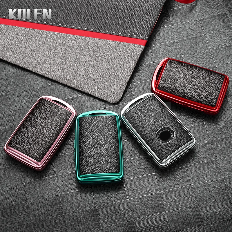 TPU Leather Type Car Smart Key Case Cover For Mazda Alexa CX-30 CX-3 CX-5 CX-7 CX-9 CX-4 3 Button Protector Shell Accessories