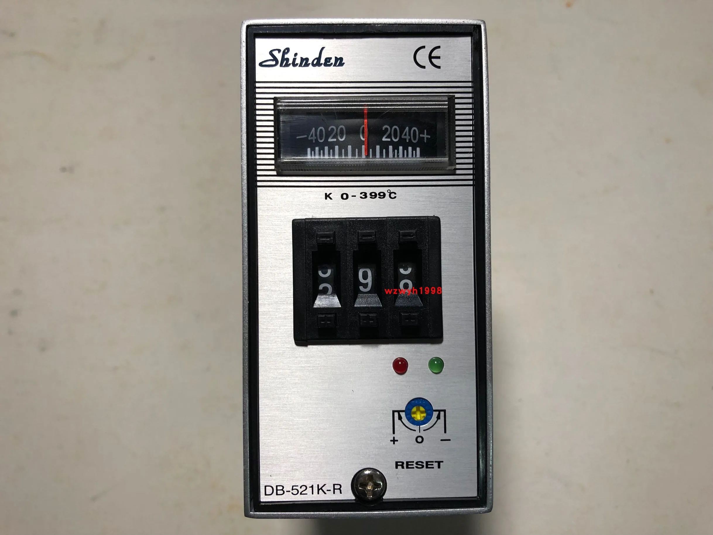 SHINDEN temperature controller DB-521K-R aluminum shell pointer temperature controller 0-399 degrees AC110-220V 50-60Hz