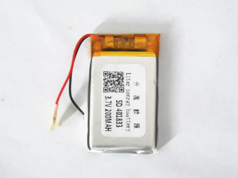 Bateria litowo-polimerowa 401833   3.7V 200MAH 401830   MP3 Bluetooth DIY audio / Zabawki