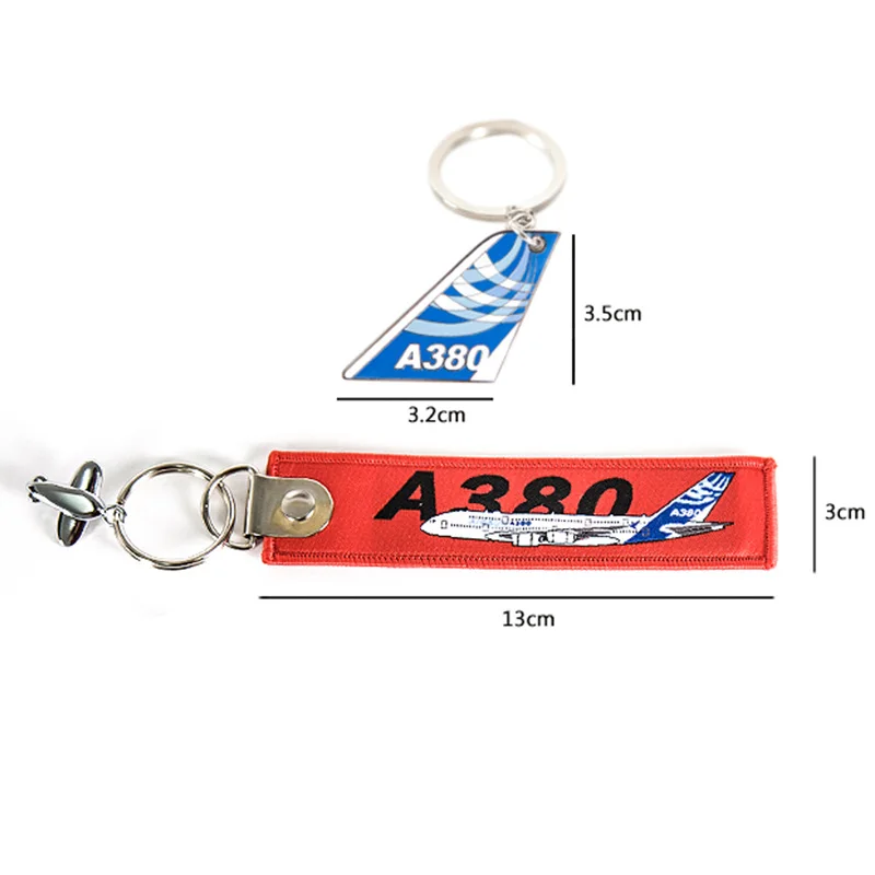 Airbus A320 A330 A340 A350 A380 aircraft tail Embroider Travel Luggage Bag Tag Best Gift for Flight Crew Aviation Keychain