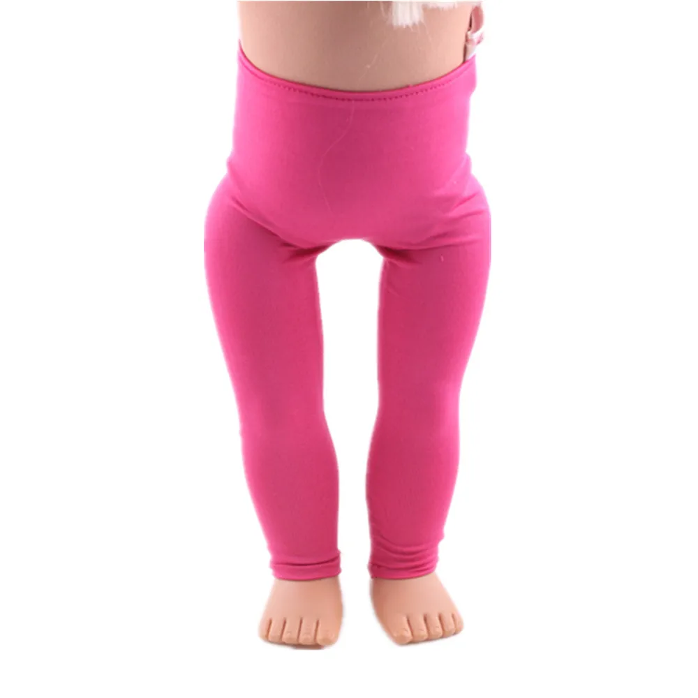Doll Clothes Solid Color Leggings Casual For 18 Inch American Doll 43cm Baby Doll Clothes, Generation, Gift This is a DropShip