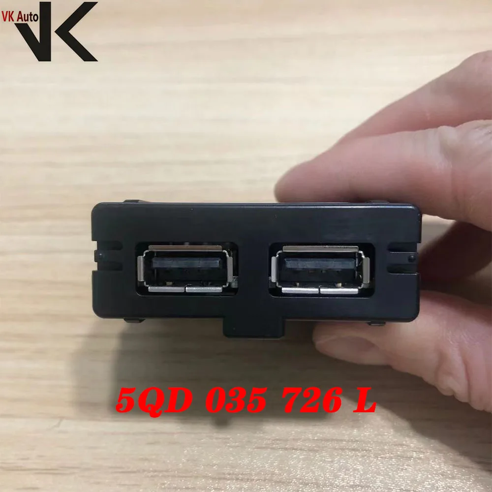 OEM Rear USB Socket Armrest USB Adapter for VW Tiguan MK2 Skoda Karoq Kodiaq Octavia Superb 5QD 035 726 L