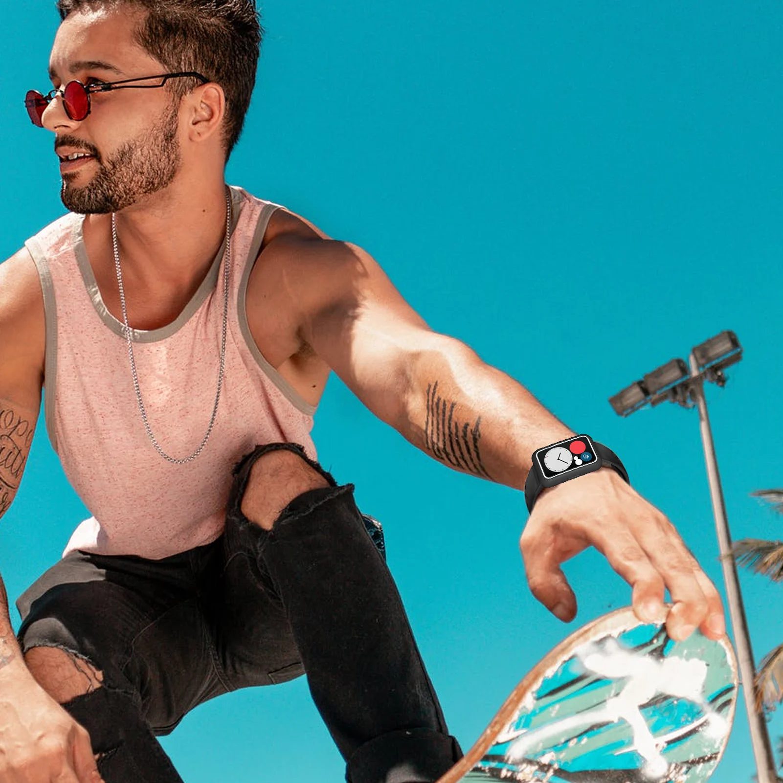 커버 화웨이 워치 핏 케이스 스마트 워치 도금 액세서리 TPU 범퍼 올 어라운드 스크린 프로텍터, 화웨이 워치 핏 2020 케이스