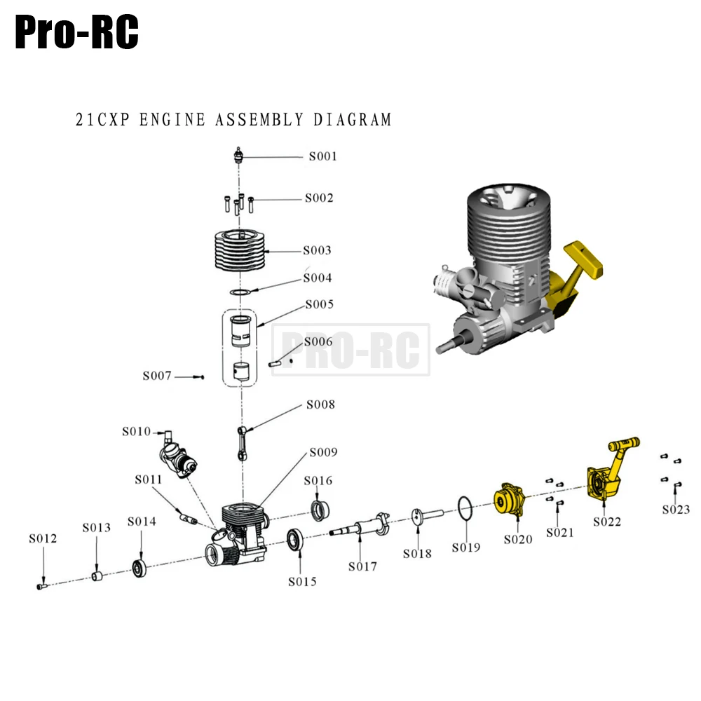 1Pcs Metal Pull Recoil Starter & Way Bearing 18CXP SH 18 21 R022 For RC Car 1/8 1/10 Nitro Engine HSP Himoto Redcat Upgrade Part