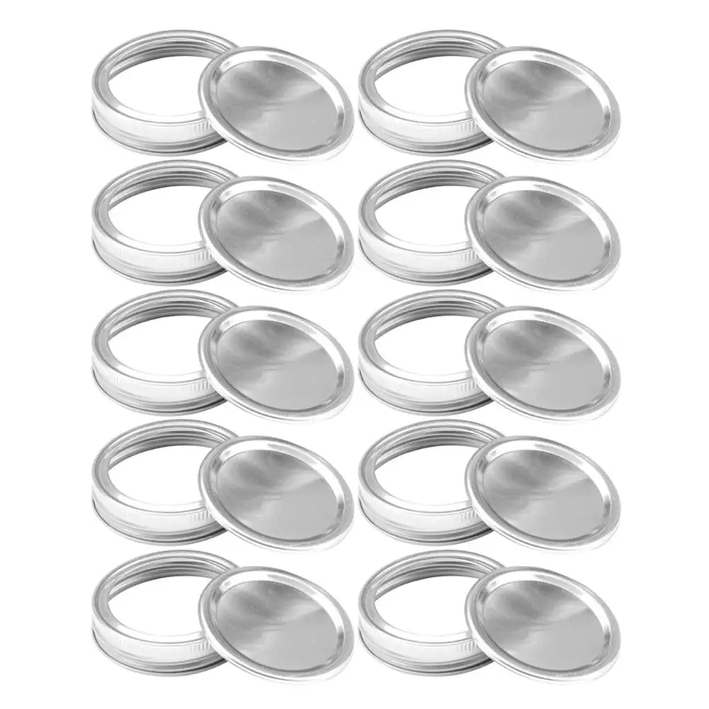 10PCS Wide Mouth Lids Mason Jar Lids Leak Proof Secure Mason Canning Jar Caps for Mason Canning Jars Diameter 70mm 86mm