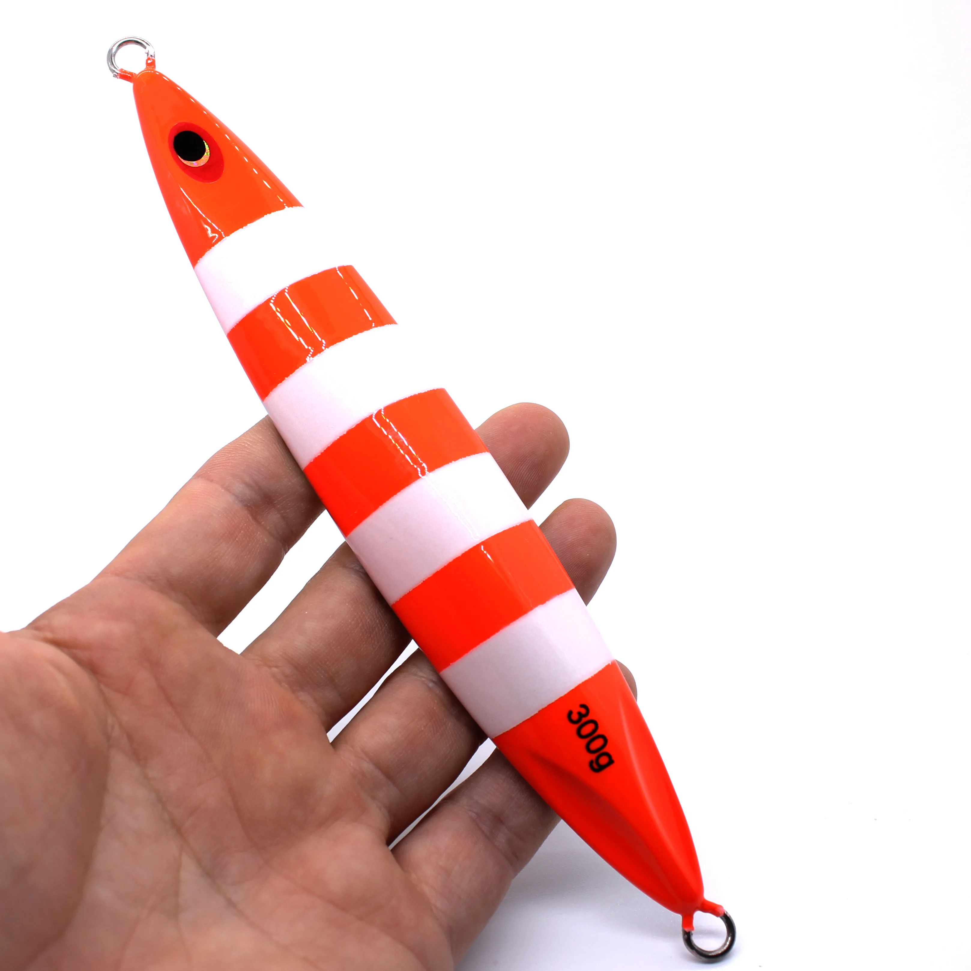 AOCLU Tiefsee Langsam Metall Jig 200g 300g Harten Köder Sinking Stick Köder UV Glow Leuchtende Zebra Für thunfisch Zacker Seebarsch Angeln – Detail 2