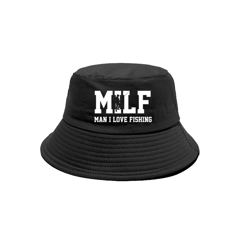 MILF Man I Love Fishing Bucket Hats Cool Summer Fishing Caps Outdoor Summer Fisherman Hats MZ-234