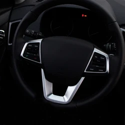 For Hyundai Creta Ix25 2015 2016 2017 2018 ABS Chrome Steering Wheel Decoration Buttons Cover Trim interior Moulding Accessories