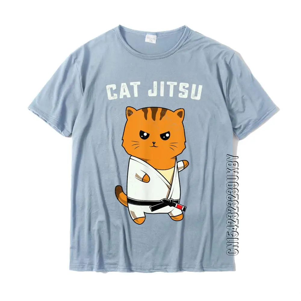 Jiu Jitsu Kawaii Cat Funny BJJ Or MMA Grappling T-Shirt Cotton T Shirt For Men Unique Tops Shirts Cute Party