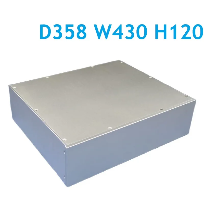 W430 H120 D358 Sandblaste Aluminum Case Amplifier Preamp Power Amp Housing DAC Decoder Rear DIY Chassis Headphone Enclosure PSU